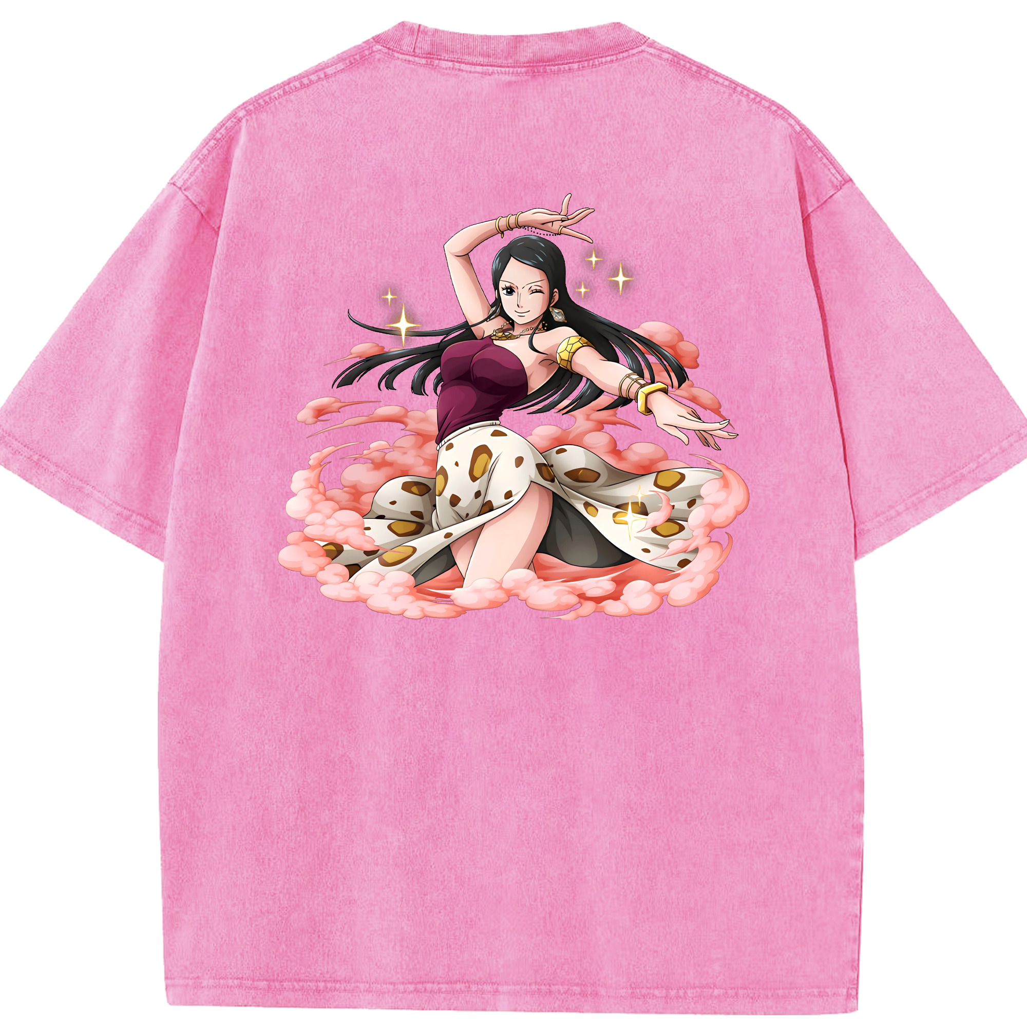 ワンピース ニコ・ロビン ONE PIECE Nico Robin 綿100% ヴィンテージ風 半袖Tシャツ（背面プリント）